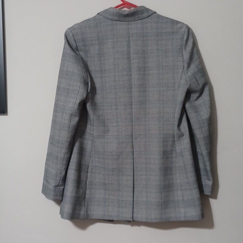 BCBGMaxAzria Gray Glen Plaid Double-Breasted Blazer. NWOT. Size S - Picture 5 of 5
